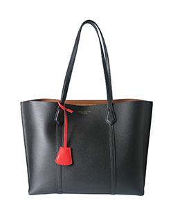 Perry Triple-Compartment Tote,Leather,Black,DB